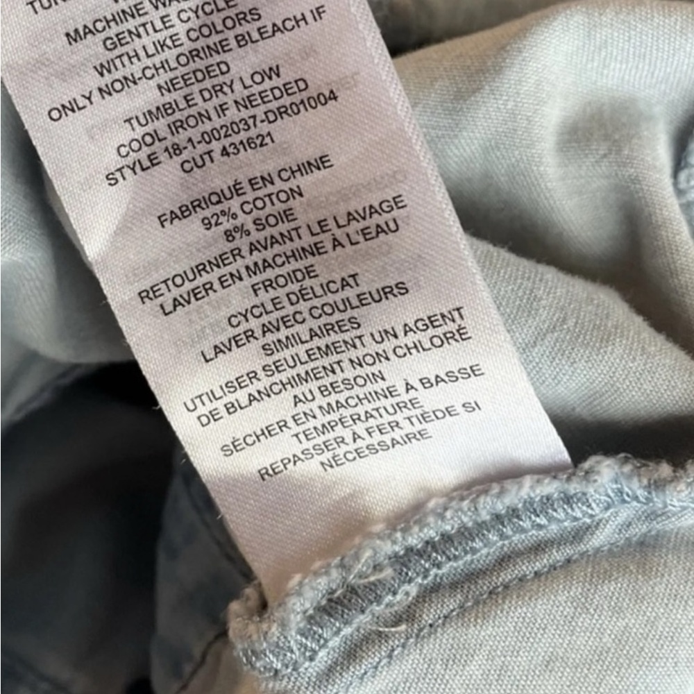 Joie’ Awel Light Blue Button Front Chambray Midi Dress in Western Fade - Picture 16 of 16